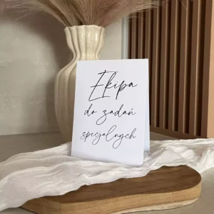 Tabliczka ekipa do zadań specjalnych