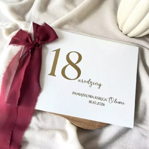 Księga gości na 18, 30, 40, 50, personalizowana, 100 stron Księga gości na 18, 30, 40, 50, personalizowana, 100 stron