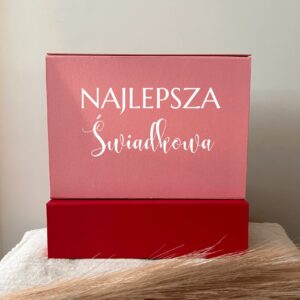 Personalizowane pudełko, podziękowanie dla rodziców, świadków