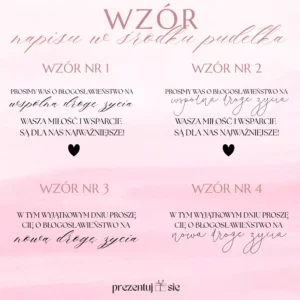 Pudełko z prośbą o błogosławieństwo dla rodziców Pudełko z prośbą o błogosławieństwo dla rodziców