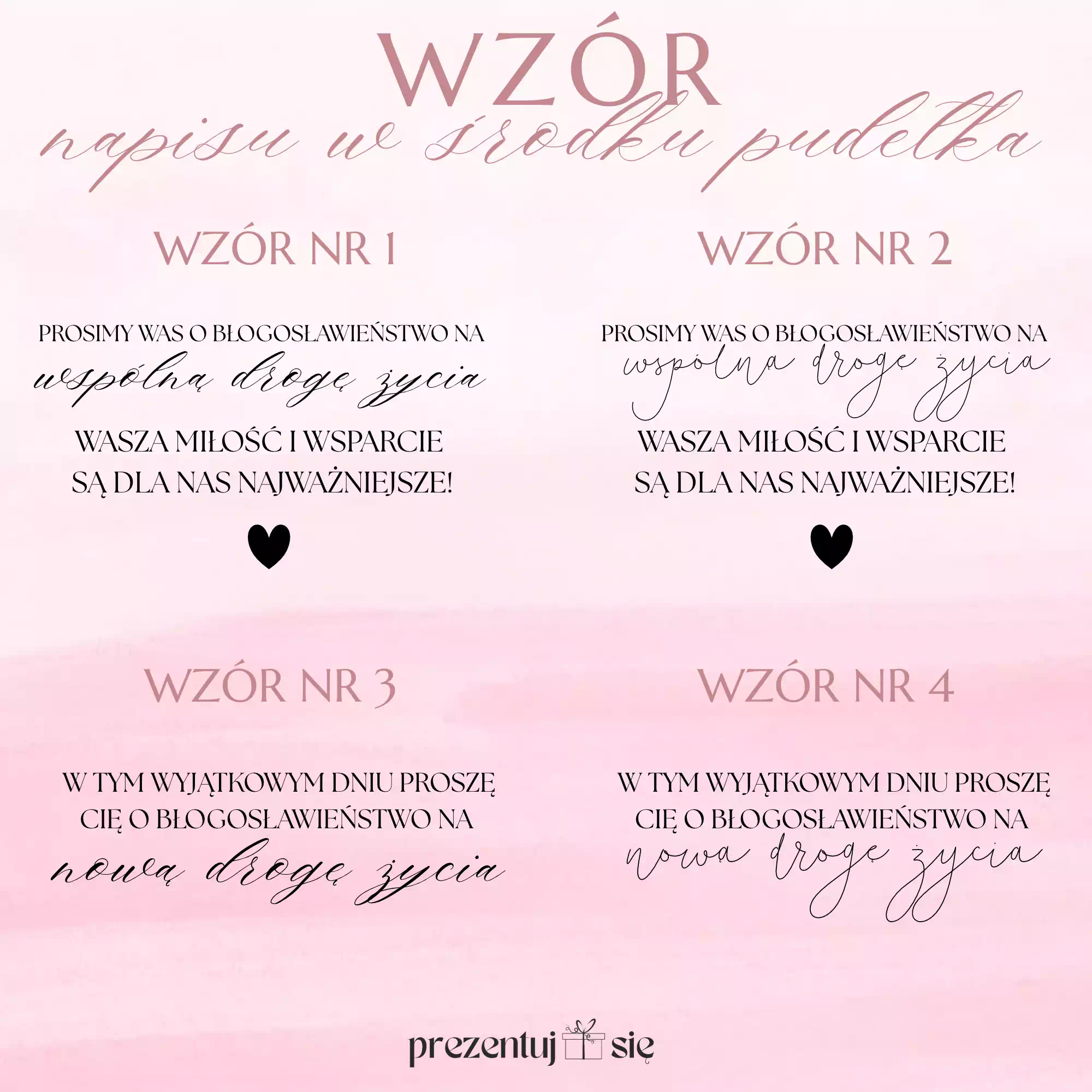 Pudełko z prośbą o błogosławieństwo dla rodziców Pudełko z prośbą o błogosławieństwo dla rodziców
