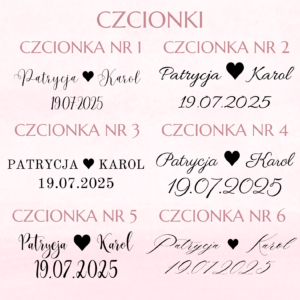 Personalizowana wstążka do bukietu ślubnego