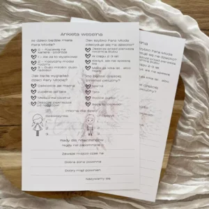 Ankieta na wesele dla gości Boho 2