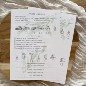 Ankieta weselna dla gości Eucalyptus 1