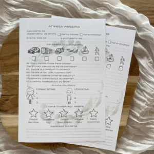 Ankiety ślubne dla gości weselnych Eucalyptus 2