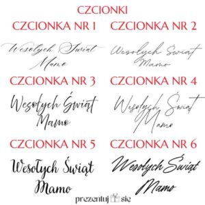 Bombka na prezent, personalizowana ozdoba choinkowa