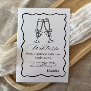Czy zostaniesz moją świadkową? - kartka o świadkowanie