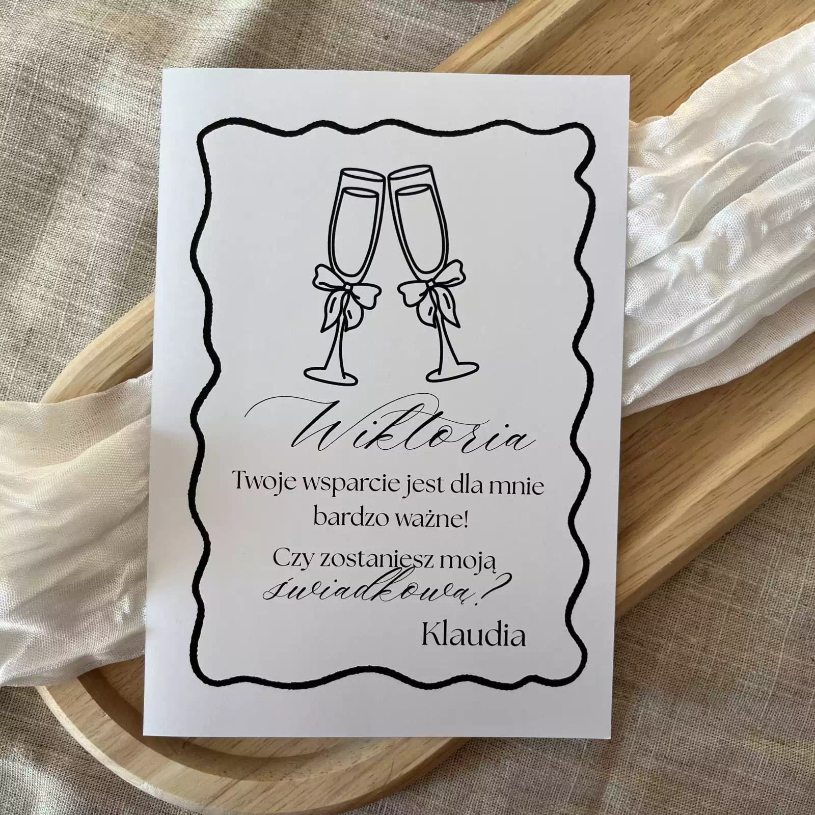 Czy zostaniesz moją świadkową? - kartka o świadkowanie Czy zostaniesz moją świadkową? - kartka o świadkowanie