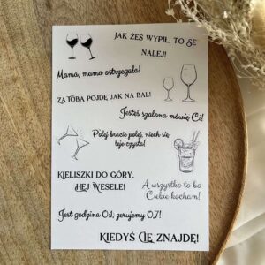 Naklejki weselne do księgi gości Creamdream