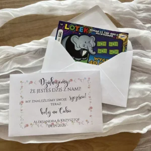 Etui na zdrapkę w formie kopert Polne kwiaty