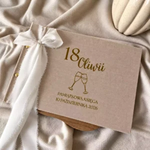Urodzinowa księga gości, personalizowana, płócienna Urodzinowa księga gości, personalizowana, płócienna