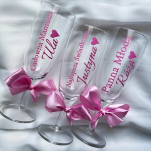 Kieliszki weselne do szampana, kieliszki ślubne 150 ml