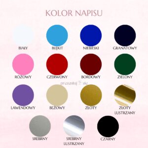 kolor napisu
