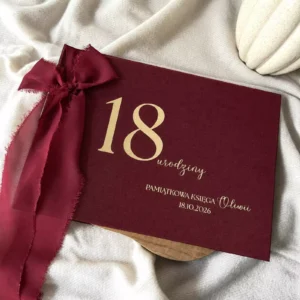 Księga gości na 18, 30, 40, 50, personalizowana, płócienna Księga gości na 18, 30, 40, 50, personalizowana, płócienna