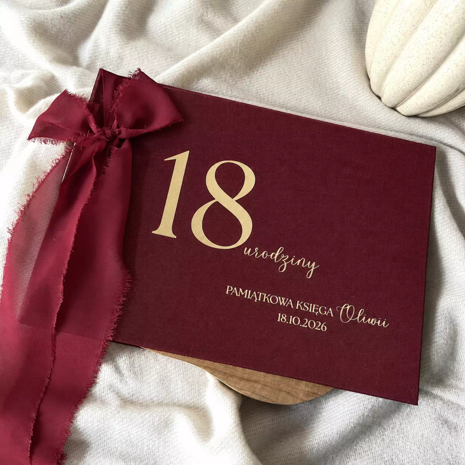 Księga gości na 18, 30, 40, 50, personalizowana, płócienna Księga gości na 18, 30, 40, 50, personalizowana, płócienna