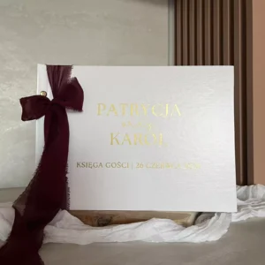 Księga gości ślubna z ankietami, modern