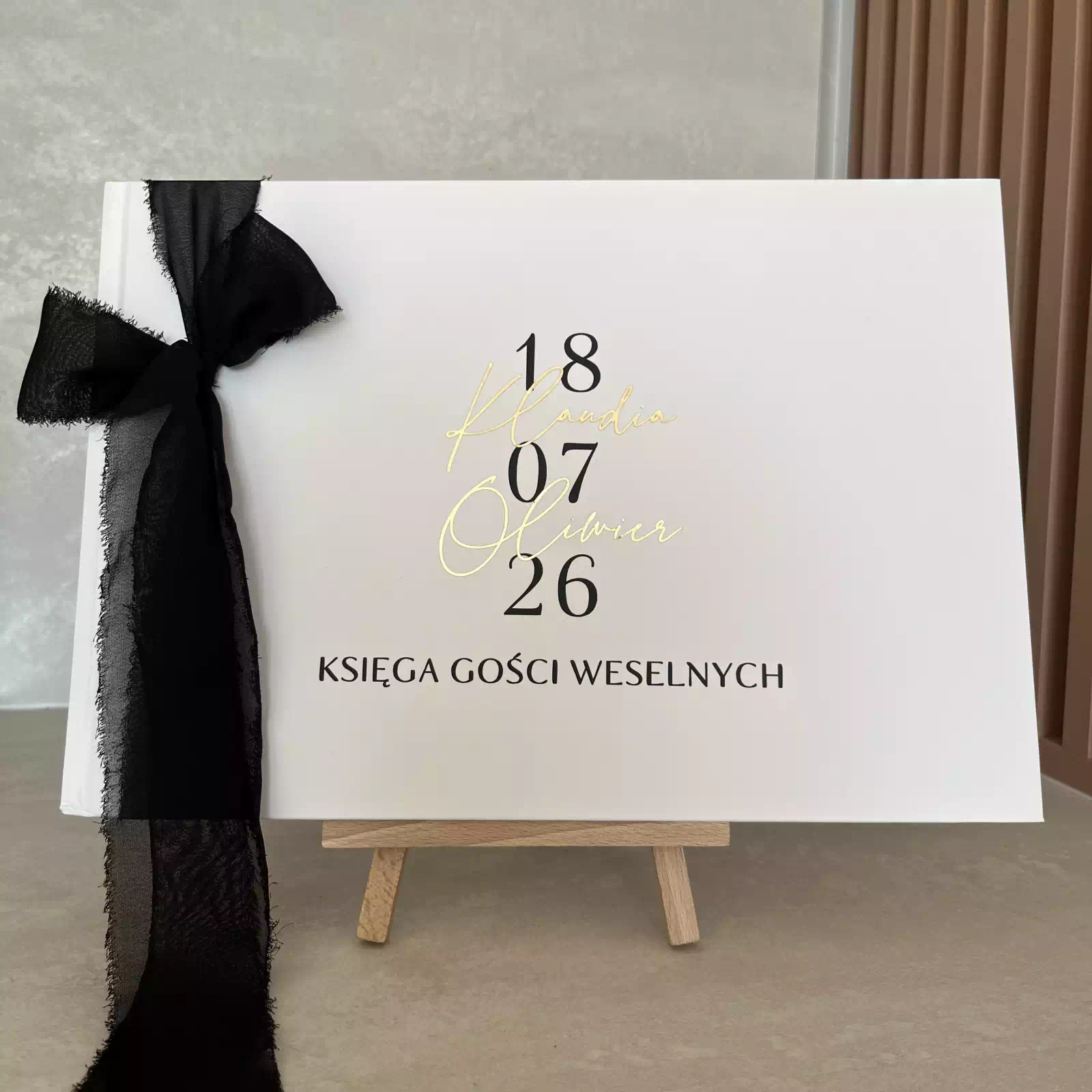 Księga gości ślubna z datą, personalizowana Księga gości ślubna z datą, personalizowana