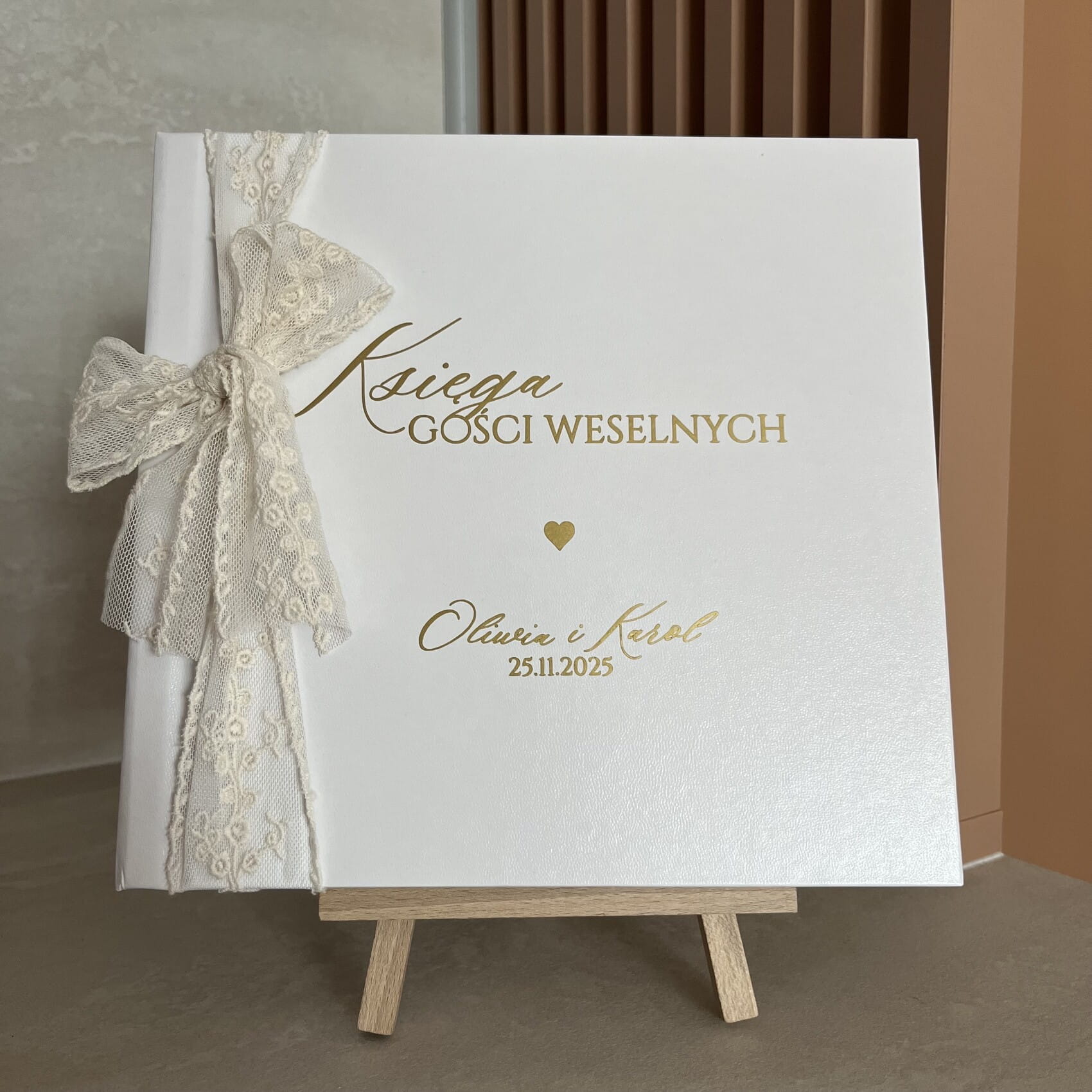 księga gości wesele boho z koronką, kwadratowa, 100 stron księga gości wesele boho z koronką, kwadratowa, 100 stron