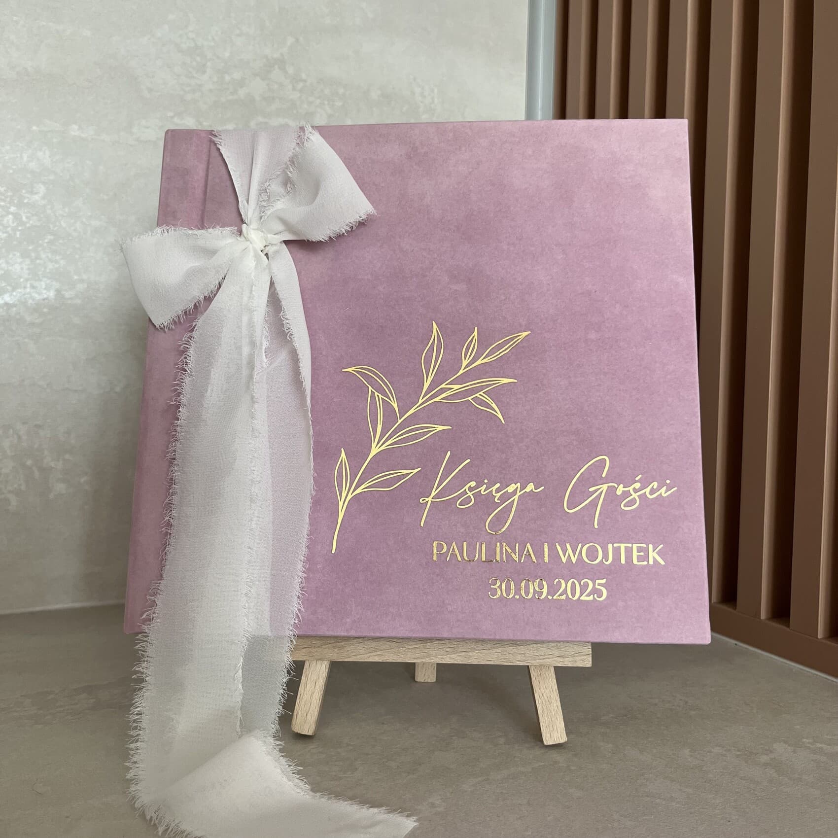 Księga gości weselnych boho, welurowa księga gości Księga gości weselnych boho, welurowa księga gości