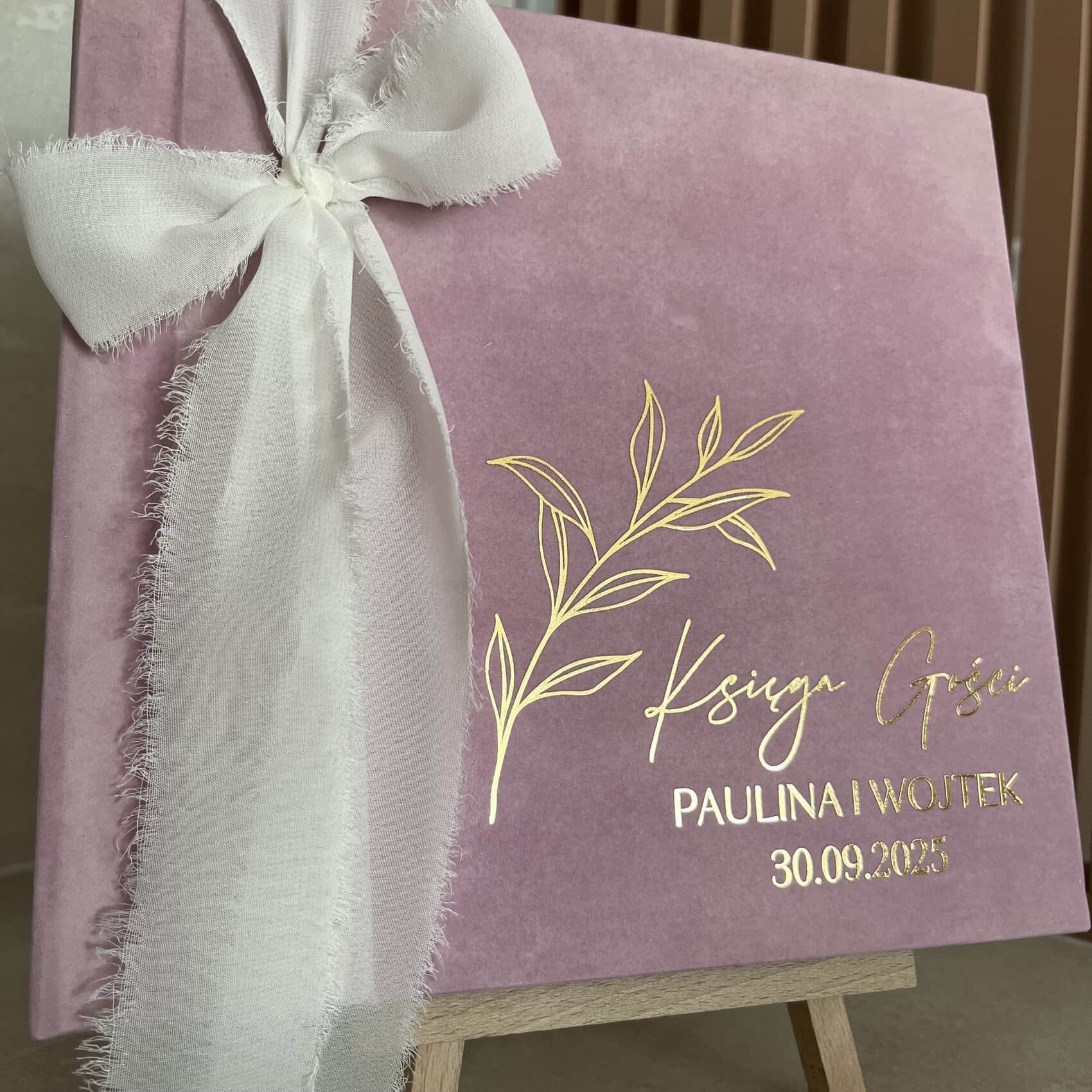 Księga gości weselnych boho, welurowa księga gości Księga gości weselnych boho, welurowa księga gości