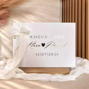 Księga gości weselnych z ankietami - elegancka pamiątka ślubna