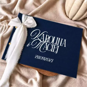 Księga wpisów gości weselnych, personalizowana, płócienna, P14 Księga wpisów gości weselnych, personalizowana, płócienna, P14