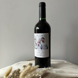 Naklejka prośba o świadkowanie na wino Polaroid