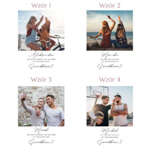 Naklejka prośba o świadkowanie na wino Polaroid