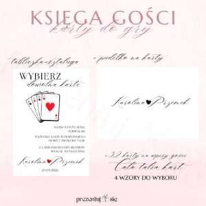 Nietypowa księga gości, personalizowane karty do gry