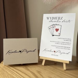 Nietypowa księga gości, personalizowane karty do gry