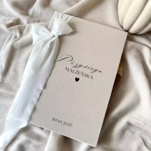 Okładka na przysięgę małżeńską, personalizowana, welurowa Okładka na przysięgę małżeńską, personalizowana, welurowa