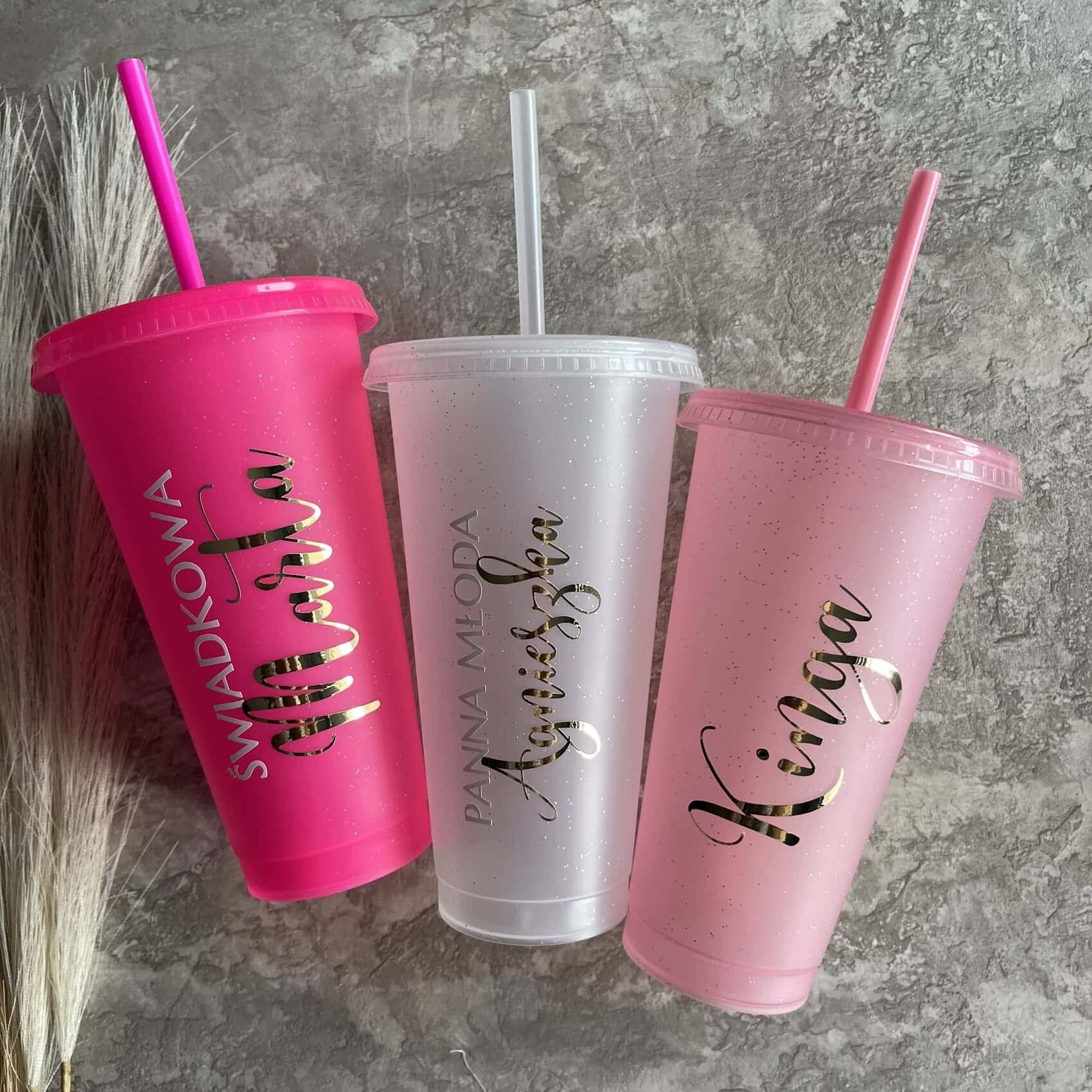 Podziękowania na panieński, kubek ze słomką 700 ml Podziękowania na panieński, kubek ze słomką 700 ml