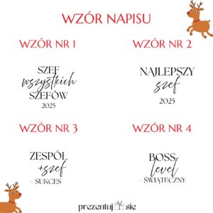 Prezent dla szefa na święta, śmieszna bombka choinkowa