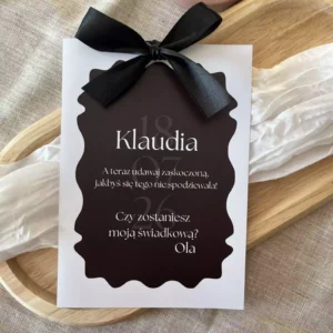 Prośba o świadkowanie na kartce z datą