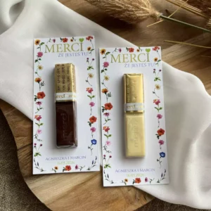 Słodkie podziękowania dla gości Merci Polne kwiaty