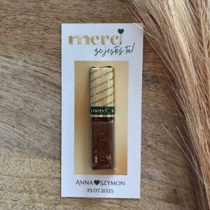 Słodkie podziękowanie dla gości weselnych Merci