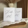Tabliczki weselne wiejski stół / słodki stół