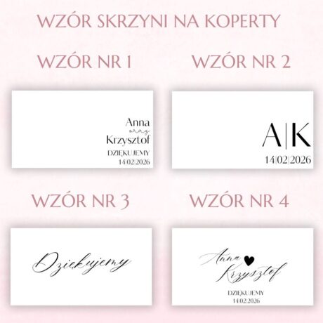 Pudełko na koperty ślubne, personalizowane, drewniane