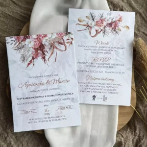 Zaproszenie na ślub Boho 2