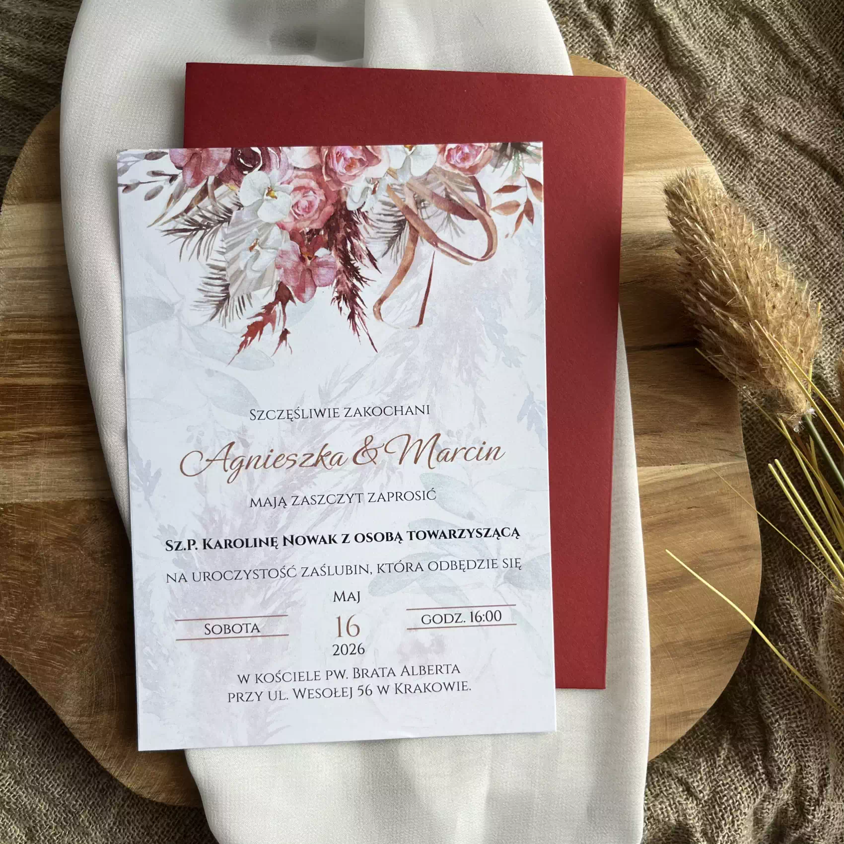 Zaproszenie na ślub Boho 2 Zaproszenie na ślub Boho 2