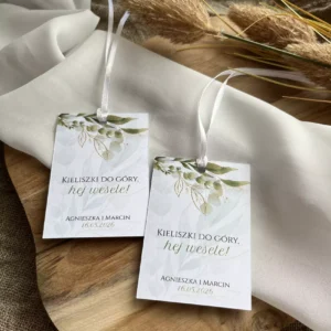 Zawieszki na wódkę weselną Eucalyptus 2